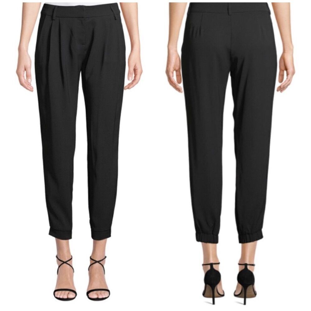 Parker “Morgan” Mid-Rise Cropped Jogger Style Trouser Pants Black Women’s Size 0